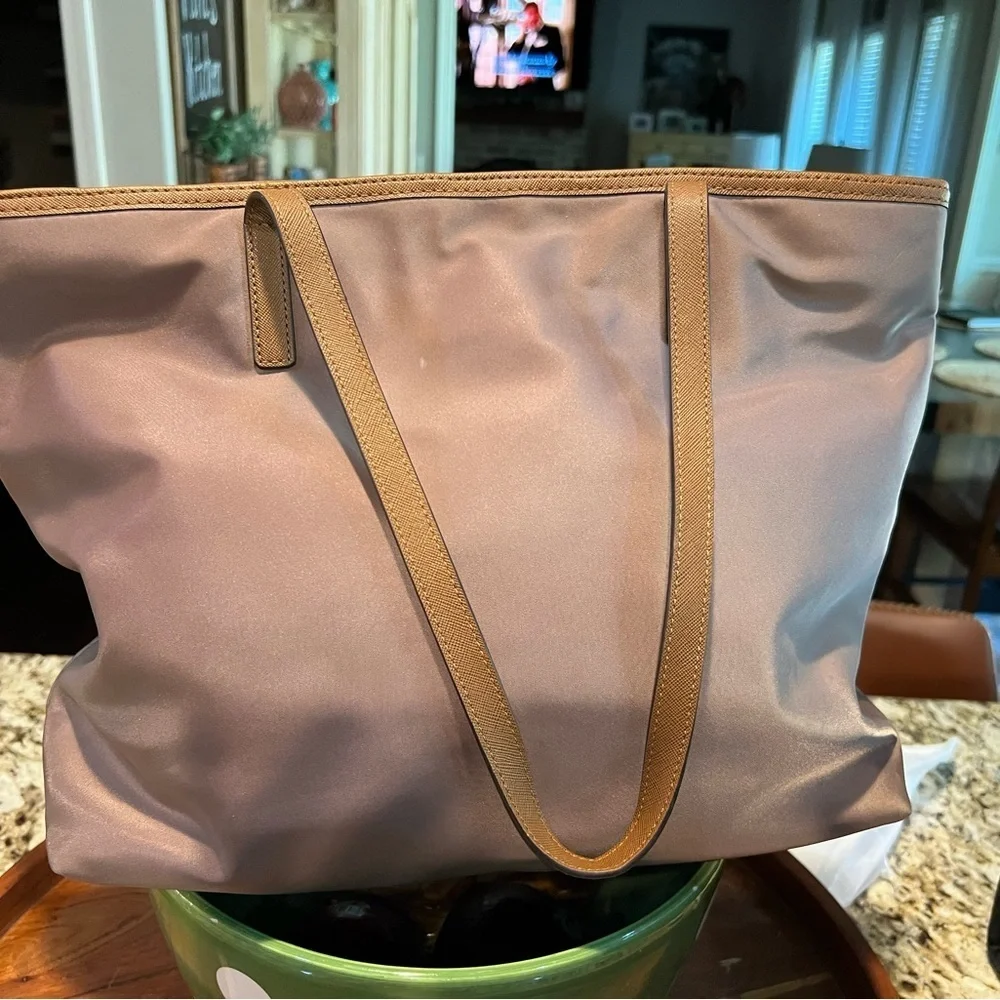 Michael Kors Satin Taupe Bag - Picture 2 of 8